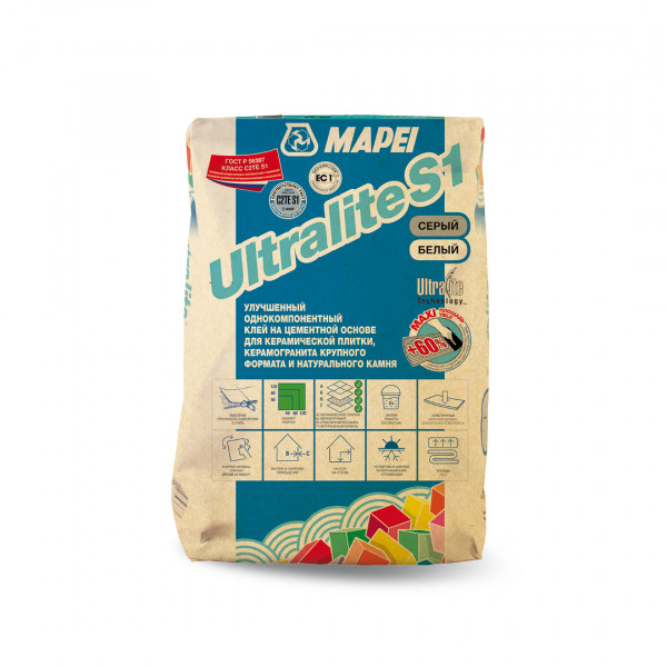 Клей Mapei ULTRALITE S1 белый — 15 кг