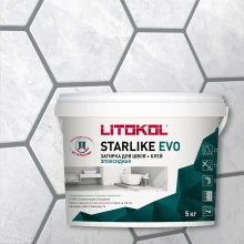 Эпоксидная затирка Litokol Starlike EVO S.115 Grigio Seta, 5 кг