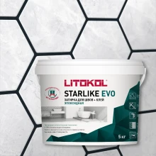 Эпоксидная затирка Litokol Starlike EVO S.145 Nero Carbonio, 5 кг