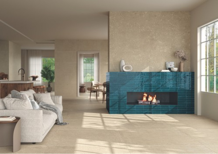 Керамогранит Atlas Concorde Russia Rinascente Fusion 33x160 бетон Ченере | ступень | 620070003243