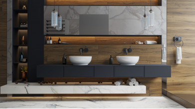 Керамогранит Kerranova Alleya 60х120 дерево темно-коричневое | фон K-2104/SR/600x1200x10