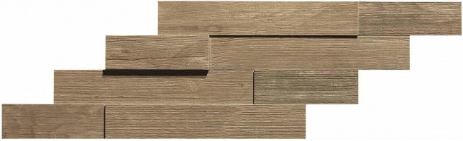 Керамогранит Atlas Concorde Axi 20x44 см Brown Chestnut Brick 3D