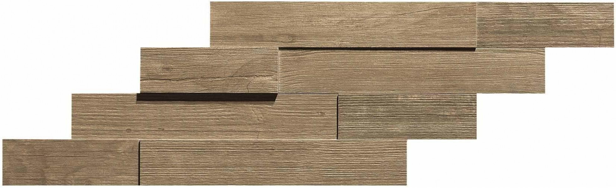 Керамогранит Atlas Concorde Axi 20x44 см Brown Chestnut Brick 3D