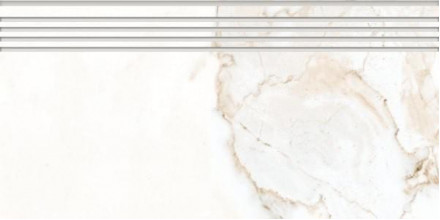 Керамогранит Kerranova Marble Trend 29.4х60 мрамор Calacatta Gold LR | ступень K-1001/LR/st01/294x600x10