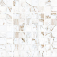 Керамогранит Kerranova Marble Trend 30х30 мрамор Calacatta Gold | мозаика K-1001/MR/m01/300x300x10
