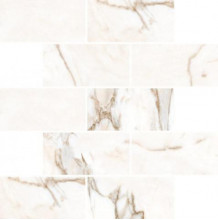 Керамогранит Kerranova Marble Trend 30.7х30.7 мрамор Calacatta Gold LR | мозаика K-1001/LR/m13/307x307x10