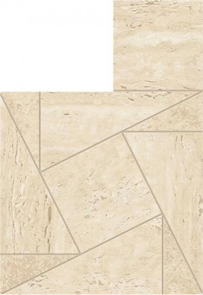 Керамогранит Atlas Concorde Marvel Travertine Sand Mosaico Tessellation 22x26 см травертин (AF9H)