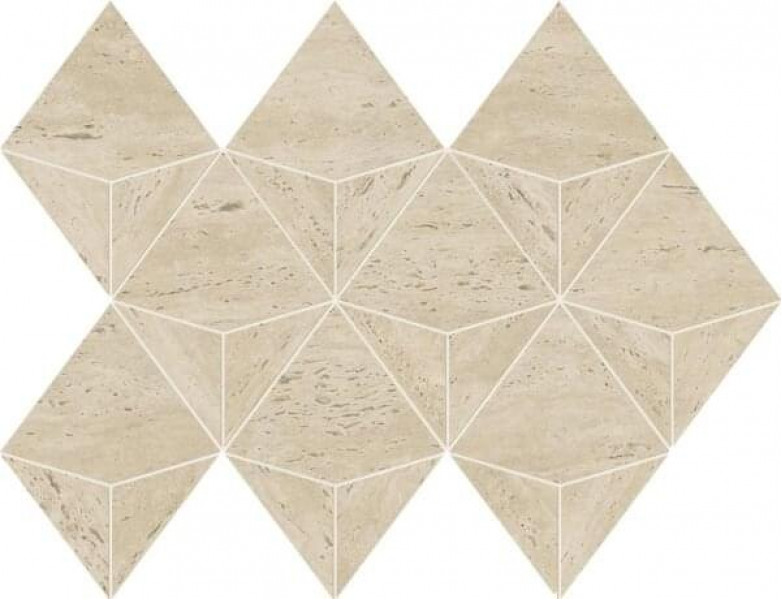 Керамогранит Atlas Concorde Marvel Travertine Pearl Mosaico Origami 28x41 см травертин (AF9L)