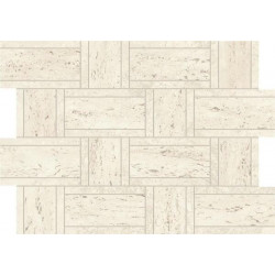 Керамогранит Atlas Concorde Marvel Travertine White Mosaico Basketweave 35x47 см травертин (AF9M)