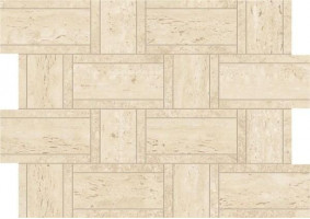 Керамогранит Atlas Concorde Marvel Travertine Sand Mosaico Basketweave 35x47 см травертин (AF9N)