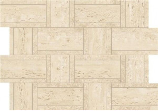 Керамогранит Atlas Concorde Marvel Travertine Sand Mosaico Basketweave 35x47 см травертин (AF9N)