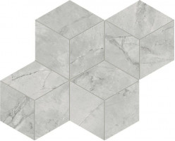 Керамогранит Atlas Concorde Marvel X Grey Cloud Mosaico Esagono Silk 30x35 см мрамор (AF8O)