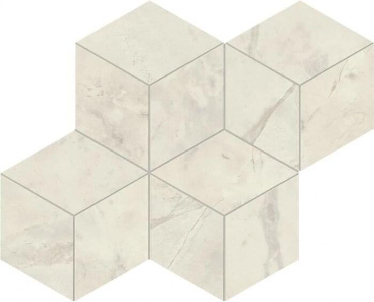 Керамогранит Atlas Concorde Marvel X Calacatta Perla Mosaico Esagono Silk 30x35 см мрамор (AF8N)