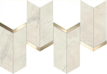 Керамогранит Atlas Concorde Marvel X Calacatta Perla Mosaico Chevron Lappato 19,2x46,3 см мрамор (AF8Y)