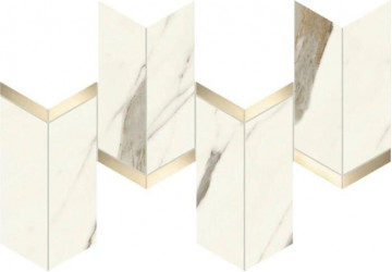 Керамогранит Atlas Concorde Marvel X Calacatta Sublime Mosaico Chevron Lappato 19,2x46,3 см мрамор (AF8X)