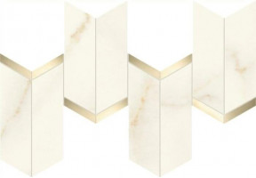Керамогранит Atlas Concorde Marvel X Calacatta Apuano Mosaico Chevron Lappato 19,2x46,3 см мрамор (AF8W)