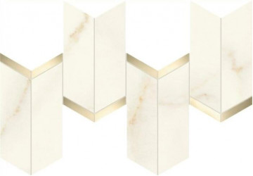 Керамогранит Atlas Concorde Marvel X Calacatta Apuano Mosaico Chevron Lappato 19,2x46,3 см мрамор (AF8W)