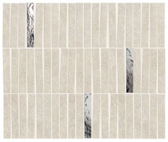 Керамогранит Atlas Concorde Boost Mineral 35.0x29.2 камень White Mosaico Domino Lux мозаика (AIHG)