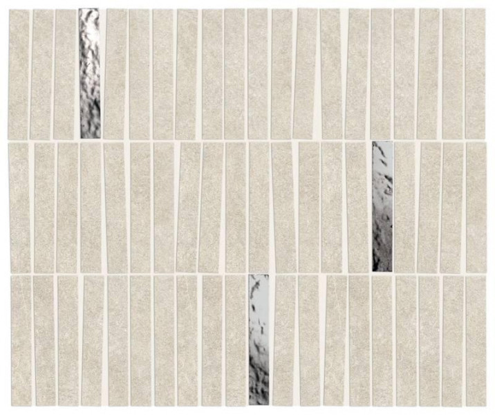 Керамогранит Atlas Concorde Boost Mineral 35.0x29.2 камень White Mosaico Domino Lux мозаика (AIHG)
