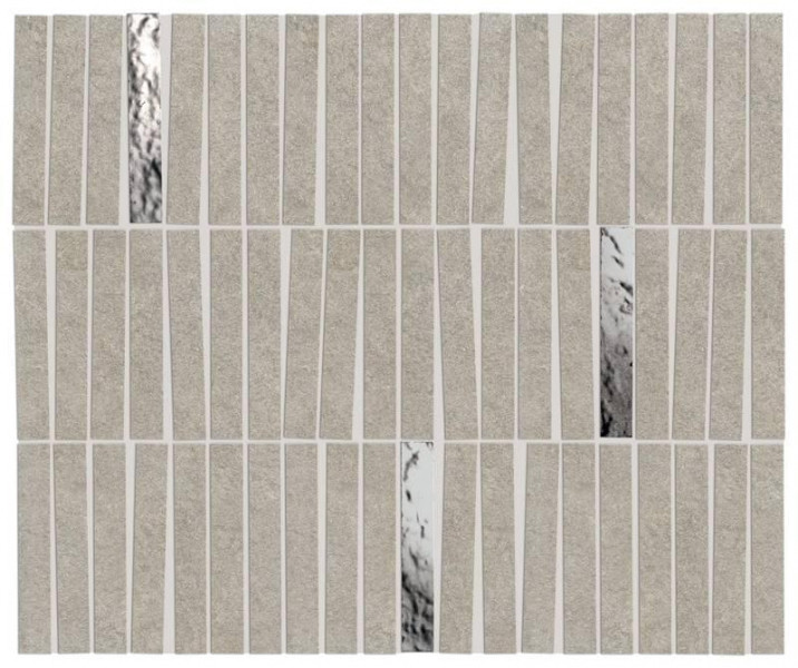 Керамогранит Atlas Concorde Boost Mineral 35.0x29.2 камень Pearl Mosaico Domino Lux мозаика (AIHH)