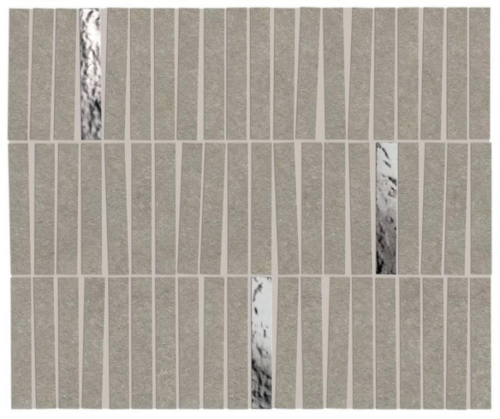 Керамогранит Atlas Concorde Boost Mineral 35.0x29.2 камень Grey Mosaico Domino Lux мозаика (AIHI)