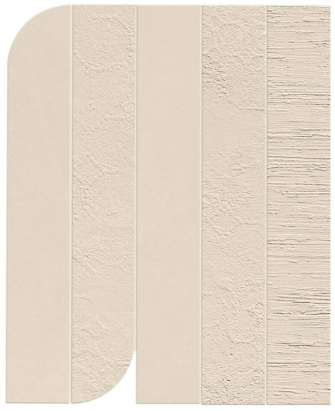 Керамогранит Atlas Concorde Boost Natural 40.5x50.0 бетон Kaolin Mosaico Piano Mix мозаика (AHHH)