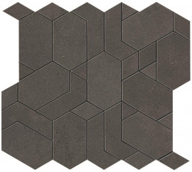 Керамогранит Atlas Concorde Boost Pro 31.0x33.5 бетон Tobacco Mosaico Shapes фон (A0QD)