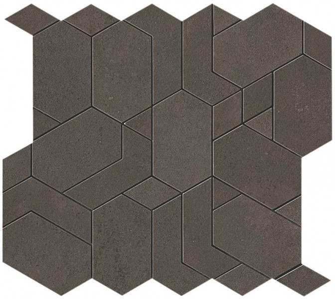 Керамогранит Atlas Concorde Boost Pro 31.0x33.5 бетон Tobacco Mosaico Shapes фон (A0QD)