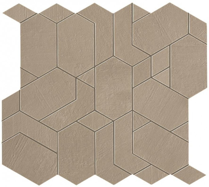 Керамогранит Atlas Concorde Boost Pro 31.0x33.5 бетон Clay Mosaico Shapes фон (A0QB)