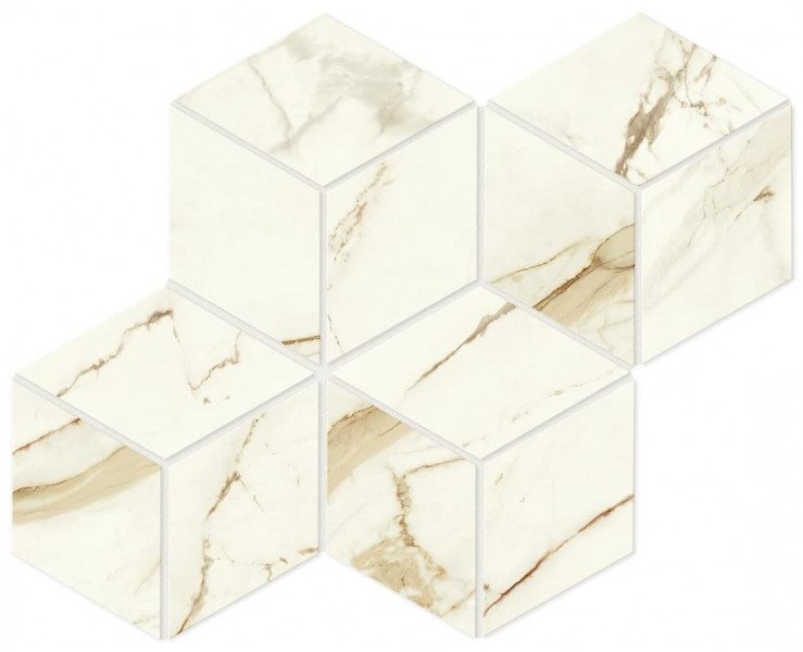 Керамогранит Atlas Concorde Marvel Shine Calacatta Imperiale Mosaico Esagono Lappato 30x35 см, толщина 9 мм (A42Y)