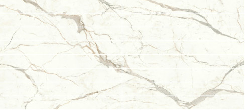 Керамогранит Atlas Concorde Marvel Shine Calacatta Prestigio Scenic Bookmatch B Lappato 120x278 см, толщина 6 мм (A43L)