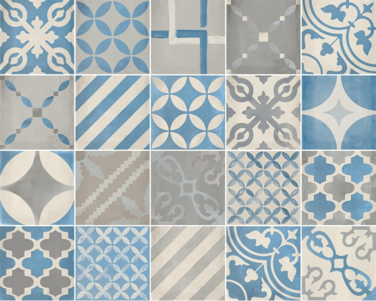 Керамогранит Atlas Concorde Venti Boost Blue Mix 20x20 см (A3OQ)
