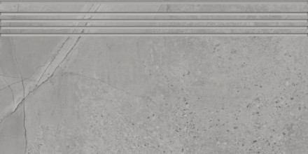 Керамогранит Kerranova Marble Trend 29.4х60 мрамор Silver River Lr Steep | ступень K-1006/LR/st01/294x600x10