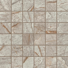 Керамогранит Atlas Concorde Russia Empire Silver Root Mosaic 30x30 мрамор, матовый