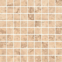 Керамогранит Kerranova Shakespeare 30х30 камень Light Beige | мозаика K-4003/SR/m01/300x300x10