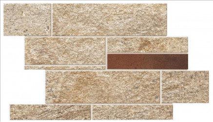 Керамогранит Atlas Concorde Norde Oro Brick Corten 27,8x39 см камень (A597)