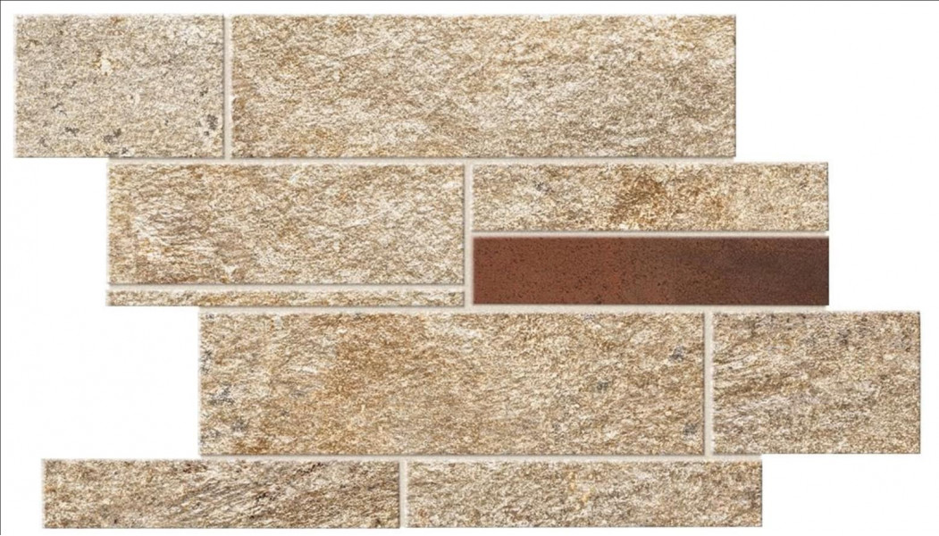 Керамогранит Atlas Concorde Norde Oro Brick Corten 27,8x39 см камень (A597)