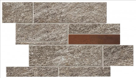 Керамогранит Atlas Concorde Norde Piombo Brick Corten 27,8x39 см камень (A599)