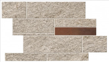 Керамогранит Atlas Concorde Norde Platino Brick Corten 27,8x39 см камень (A598)