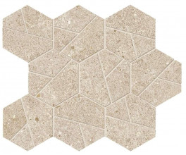 Керамогранит Atlas Concorde Boost Stone 25.0x28.5 камень Cream Mosaico Hex мозаика (A7CV)
