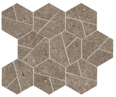 Керамогранит Atlas Concorde Boost Stone 25.0x28.5 камень Taupe Mosaico Hex мозаика (A7CX)