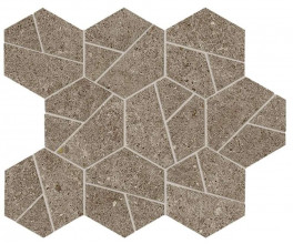 Керамогранит Atlas Concorde Boost Stone 25.0x28.5 камень Taupe Mosaico Hex мозаика (A7CX)