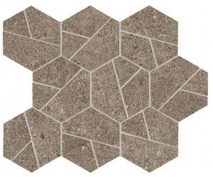Керамогранит Atlas Concorde Boost Stone 25.0x28.5 камень Taupe Mosaico Hex мозаика (A7CX)