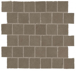 Керамогранит Atlas Concorde Boost Natural 31.0x31.0 бетон Umber Mosaico Tumbled мозаика (A7CI)