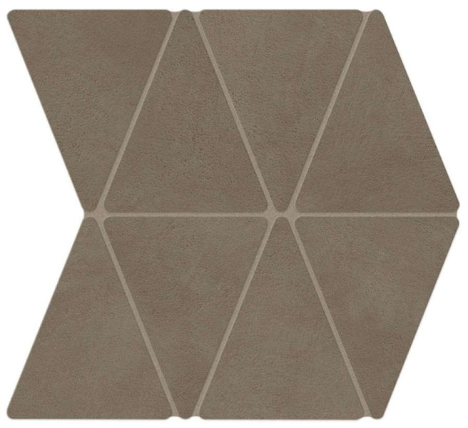 Керамогранит Atlas Concorde Boost Natural 33.8x36.7 бетон Umber Mosaico Rhombus мозаика (A7CQ)