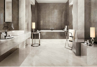 Керамогранит Atlas Concorde Russia Allure Grey Beauty Battiscopa 7,2x60 мрамор, матовый