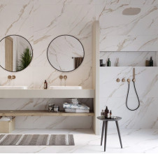 Керамогранит Kerranova Butik 60х120 мрамор Белый | фон K-2020/MR/600x1200x10