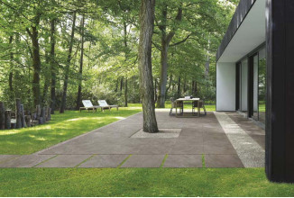 Керамогранит Atlas Concorde Russia Cliff Grigio Lastra 20 mm 60x60 камень, матовый, рельефный