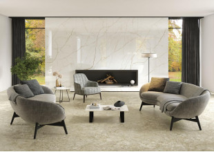 Керамогранит 120x120 см Atlas Concorde Forte Dei Marmi Quark Brazilian Gold rett бежевый камень | артикул 600010002399