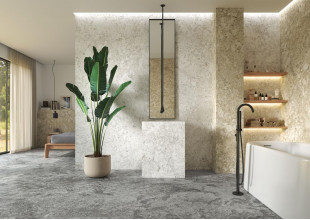 Керамогранит 120x120 см Atlas Concorde Forte Dei Marmi Quark Brazilian White ret белый камень | артикул 600010002397